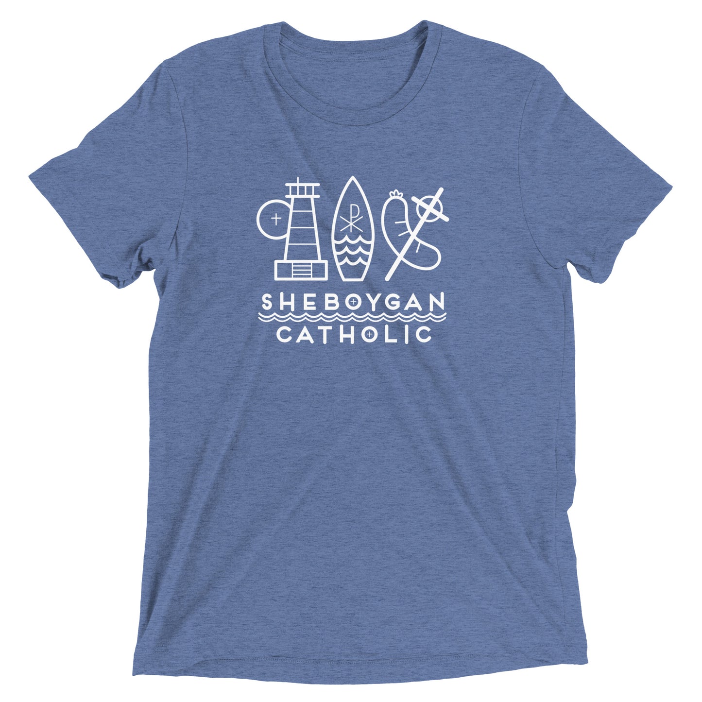 Sheboygan Catholic White Logo T-shirt