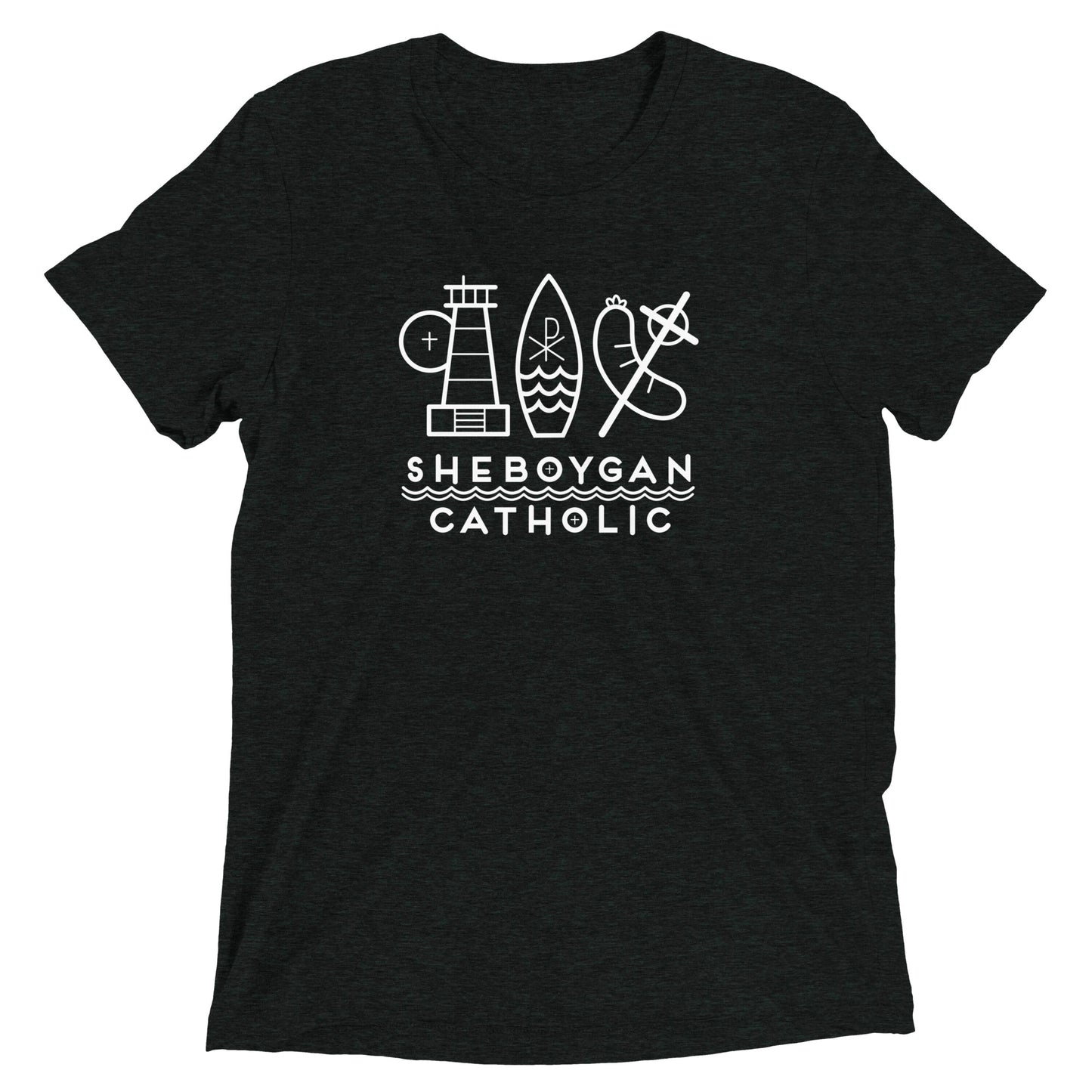 Sheboygan Catholic White Logo T-shirt