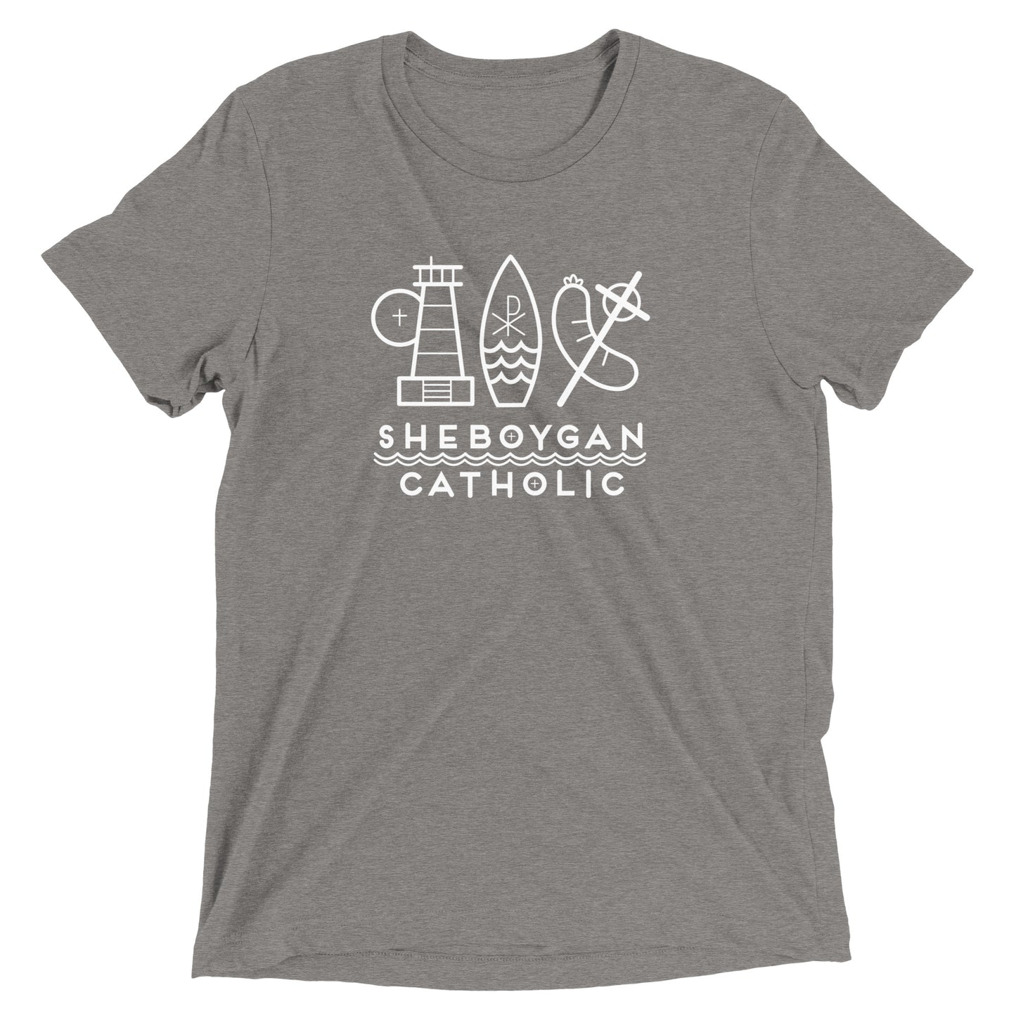 Sheboygan Catholic White Logo T-shirt